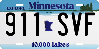 MN license plate 911SVF
