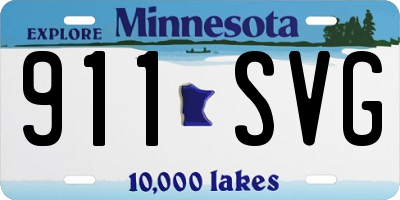 MN license plate 911SVG