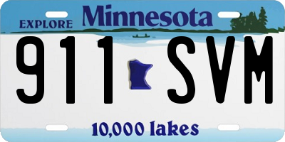 MN license plate 911SVM