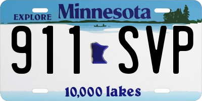 MN license plate 911SVP