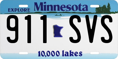 MN license plate 911SVS