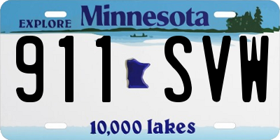 MN license plate 911SVW