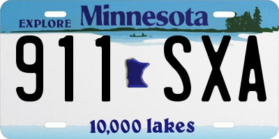 MN license plate 911SXA