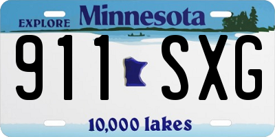 MN license plate 911SXG