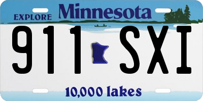 MN license plate 911SXI