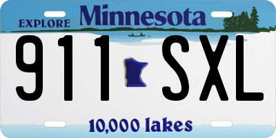 MN license plate 911SXL