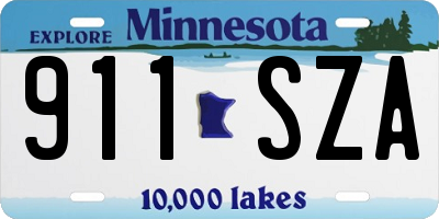 MN license plate 911SZA