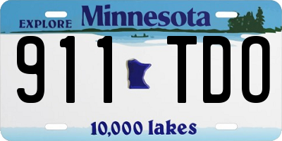 MN license plate 911TDO