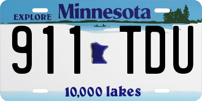 MN license plate 911TDU