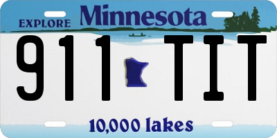 MN license plate 911TIT