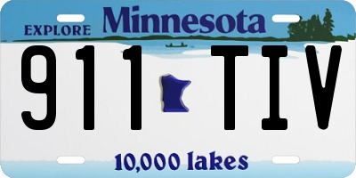 MN license plate 911TIV