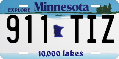 MN license plate 911TIZ