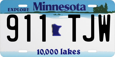 MN license plate 911TJW