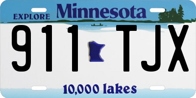 MN license plate 911TJX