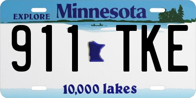 MN license plate 911TKE