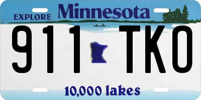 MN license plate 911TKO