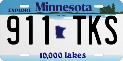 MN license plate 911TKS