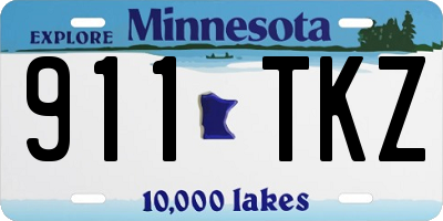 MN license plate 911TKZ