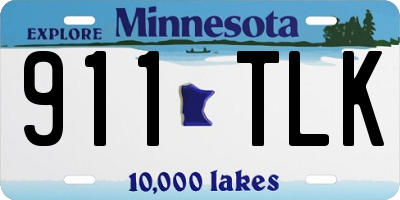 MN license plate 911TLK