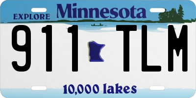 MN license plate 911TLM