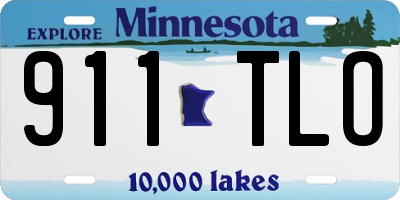 MN license plate 911TLO