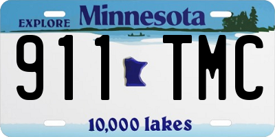 MN license plate 911TMC