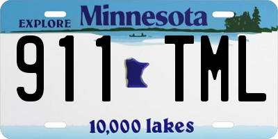 MN license plate 911TML