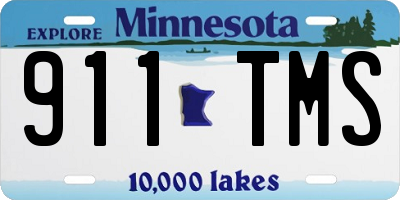MN license plate 911TMS