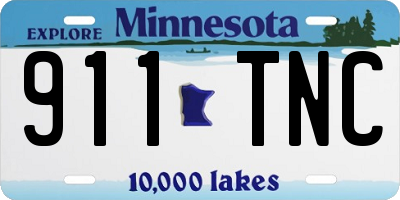 MN license plate 911TNC