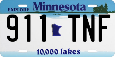 MN license plate 911TNF