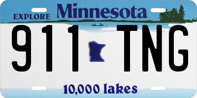 MN license plate 911TNG