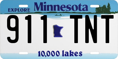 MN license plate 911TNT