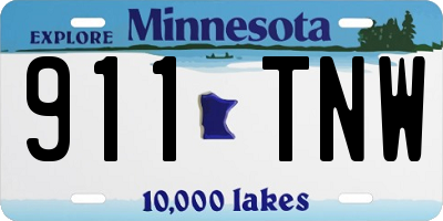 MN license plate 911TNW