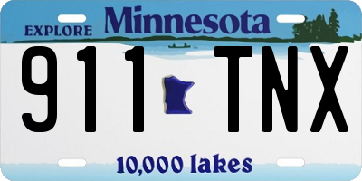 MN license plate 911TNX