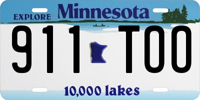 MN license plate 911TOO