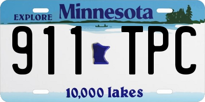 MN license plate 911TPC