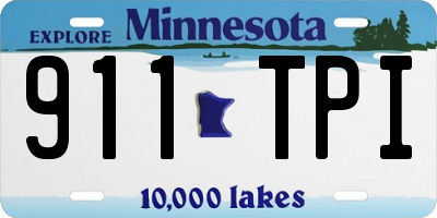 MN license plate 911TPI