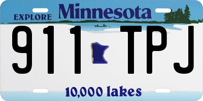MN license plate 911TPJ