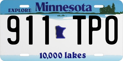 MN license plate 911TPO