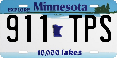 MN license plate 911TPS