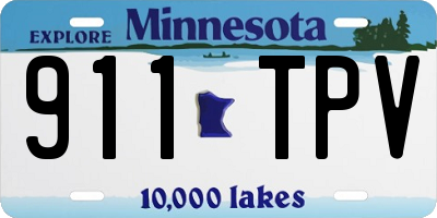 MN license plate 911TPV