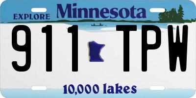 MN license plate 911TPW