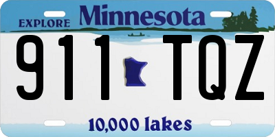 MN license plate 911TQZ