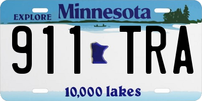 MN license plate 911TRA
