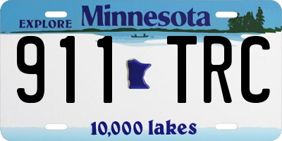 MN license plate 911TRC
