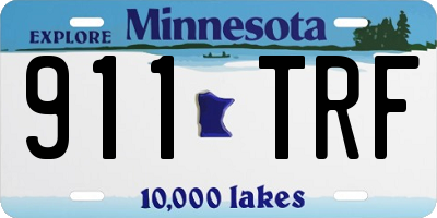 MN license plate 911TRF