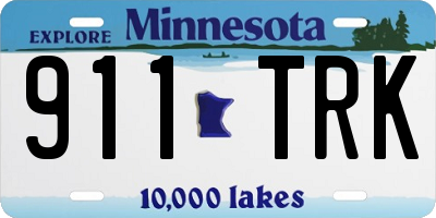 MN license plate 911TRK