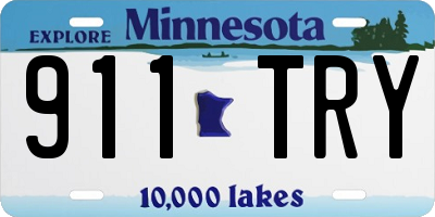 MN license plate 911TRY