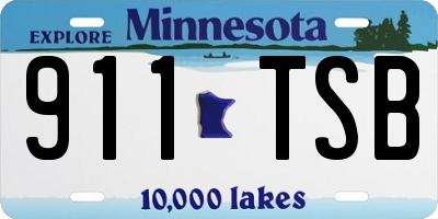 MN license plate 911TSB