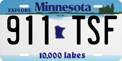 MN license plate 911TSF